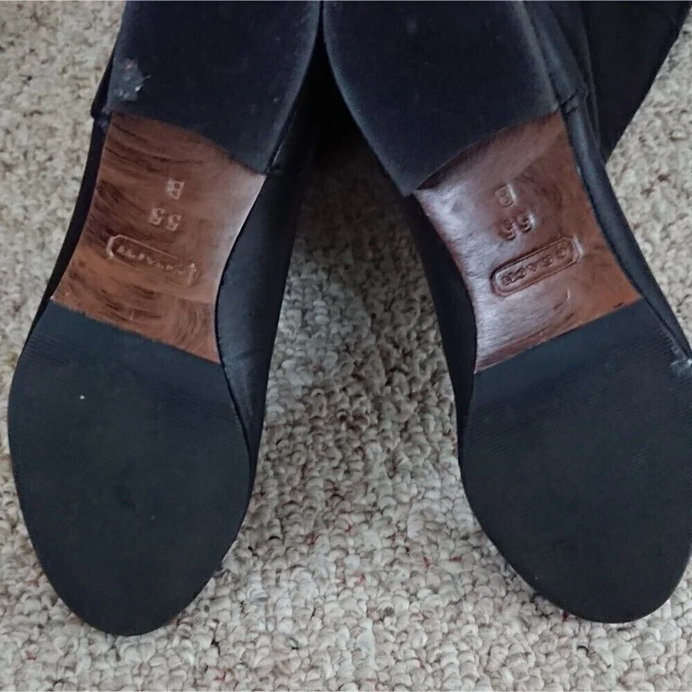 Coach Benita soft leather knee high riding boots size 5.5